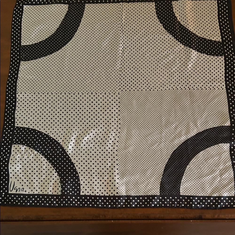 Vera Neuman Black and White Polka Dot Scarf - Picture 4 of 8